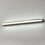 Gold Rectangular Acrylic Simple LED Vanity Light Image - 13