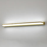 Gold Rectangular Acrylic Simple LED Vanity Light Image - 14