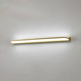 Gold Rectangular Acrylic Simple LED Vanity Light Image - 2