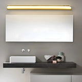 Gold Rectangular Acrylic Simple LED Vanity Light Image - 4