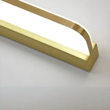 Gold Rectangular Acrylic Simple LED Vanity Light Image - 8