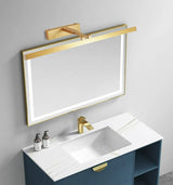 Gold Rotatable LED Rectangular Vanity Light Fixture Image - 3