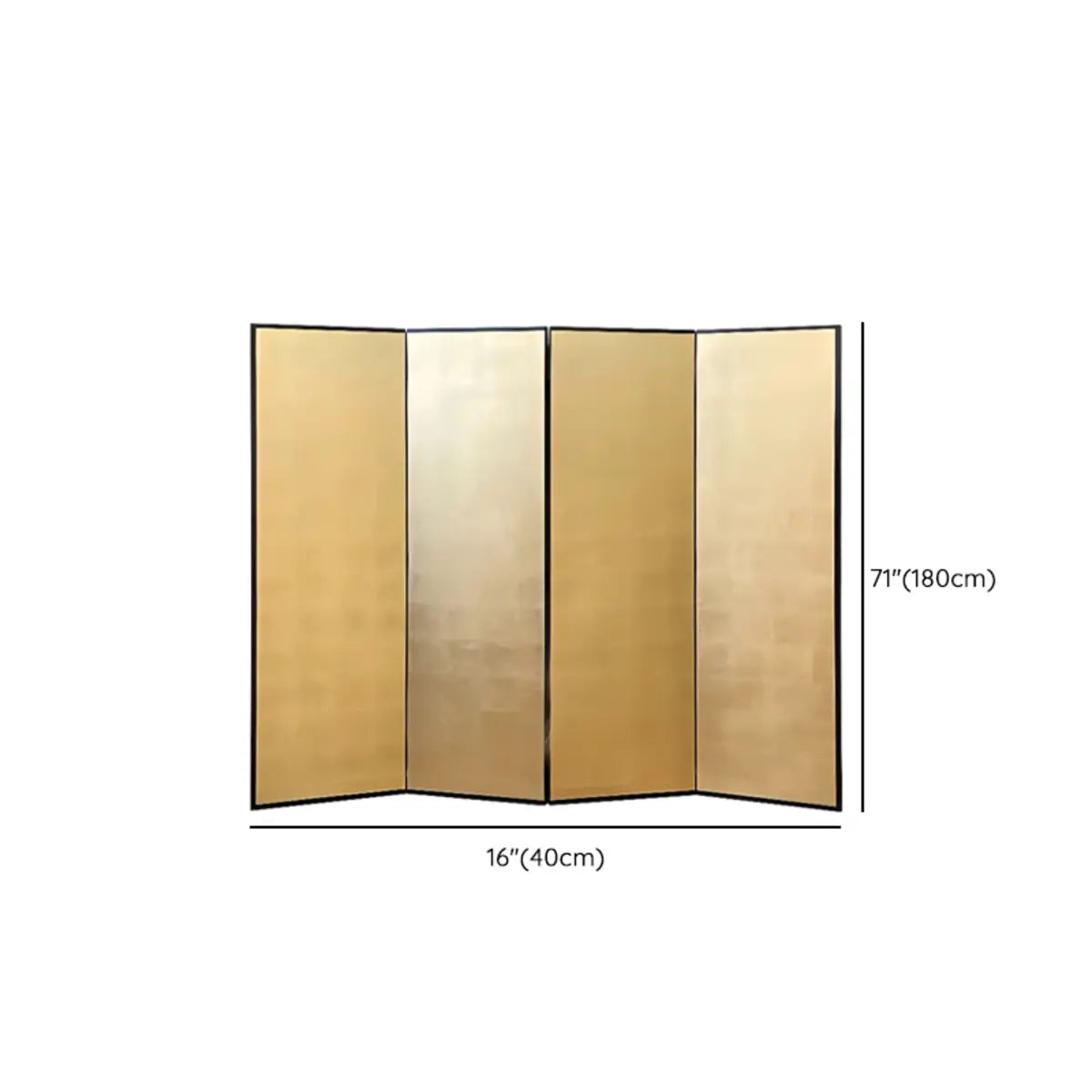 Gold Square Wood Folding Freestanding Room Divider Image - 12