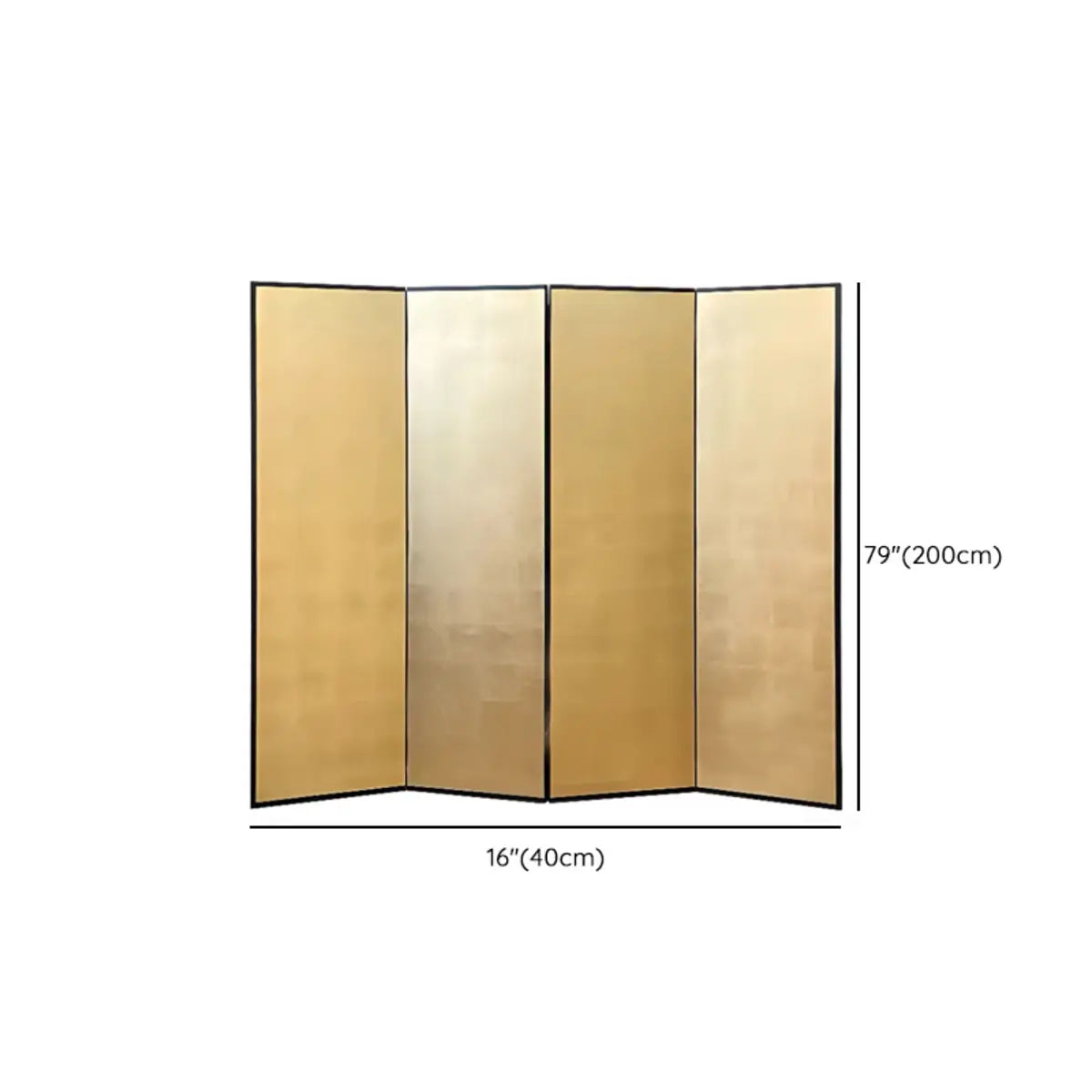 Gold Square Wood Folding Freestanding Room Divider Image - 13