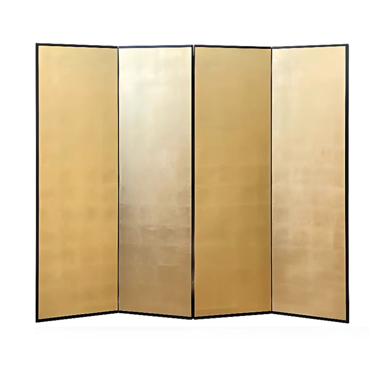 Gold Square Wood Folding Freestanding Room Divider Image - 7