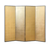 Gold Square Wood Folding Freestanding Room Divider Image - 7