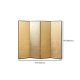 Gold Square Wood Folding Freestanding Room Divider Image - 9