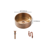 Gold Stainless Steel Circular Bowl Sink with Faucet Image - 18