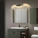 Gold Stylish LED Wave Metal Mirror LED Vanity Light Image - 8