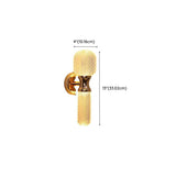 Gold Textured Glass Geometric Bedroom Wall Sconce Image - 22