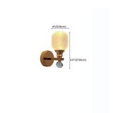 Gold Textured Glass Geometric Bedroom Wall Sconce Image - 23