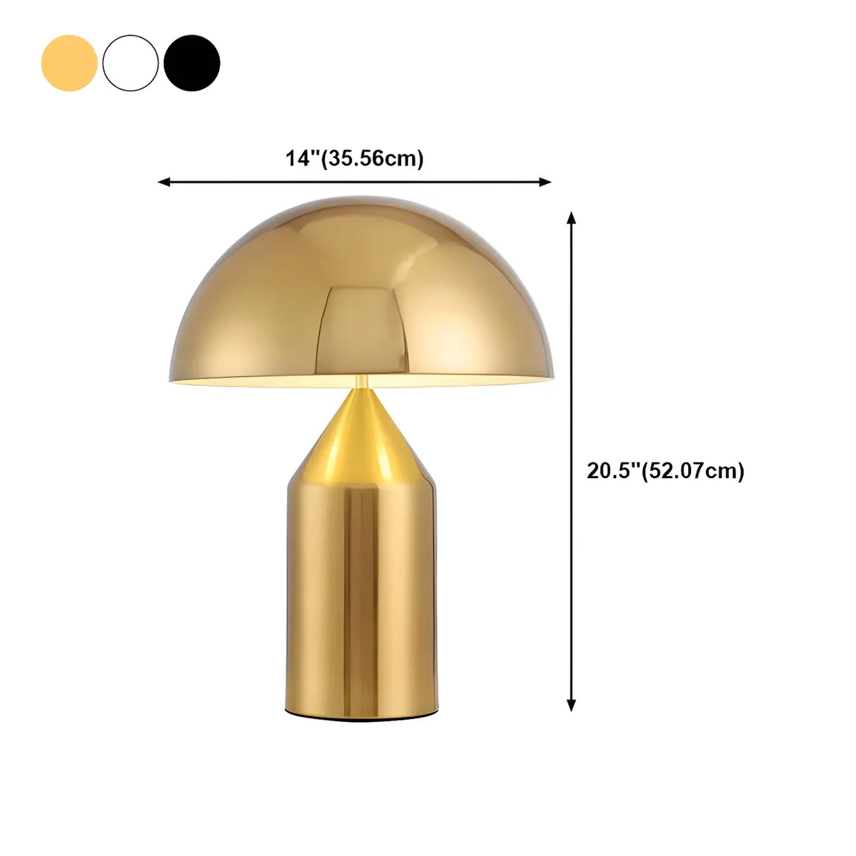 Golden Bedroom Modern Geometric Metal Table Lamp 