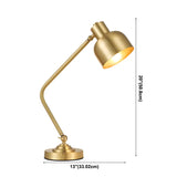 Golden Contemporary Coppery Bedroom Metal Table Lamp #size