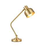 Golden Contemporary Coppery Bedroom Metal Table Lamp Image - 5