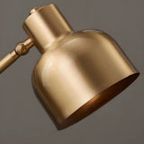 Golden Contemporary Coppery Bedroom Metal Table Lamp Image - 7