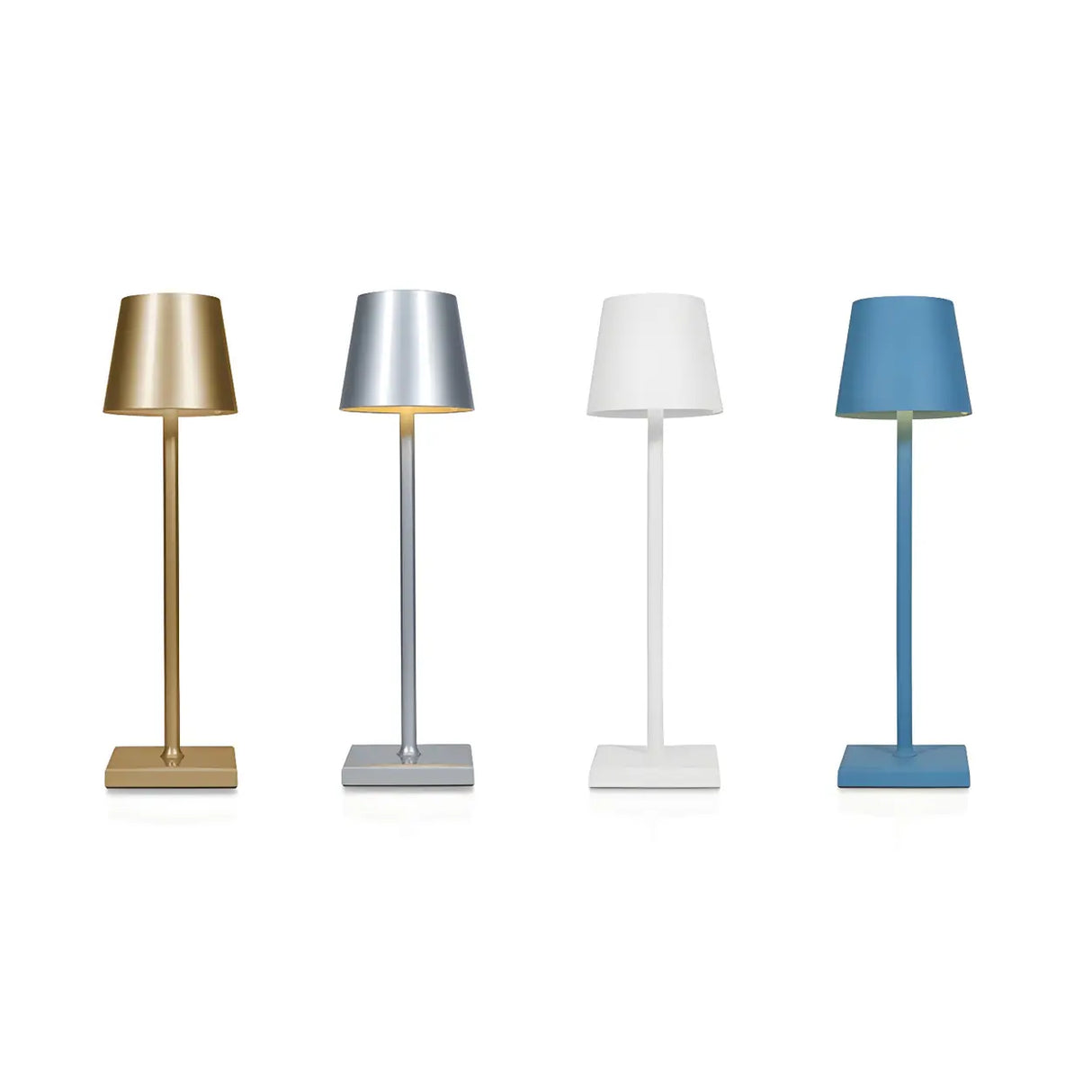 Golden Minimalist Drum Shade Metal Bedroom Table Lamp Image - 10