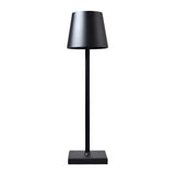 Golden Minimalist Drum Shade Metal Bedroom Table Lamp Image - 2