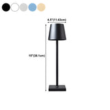 Golden Minimalist Drum Shade Metal Bedroom Table Lamp #size