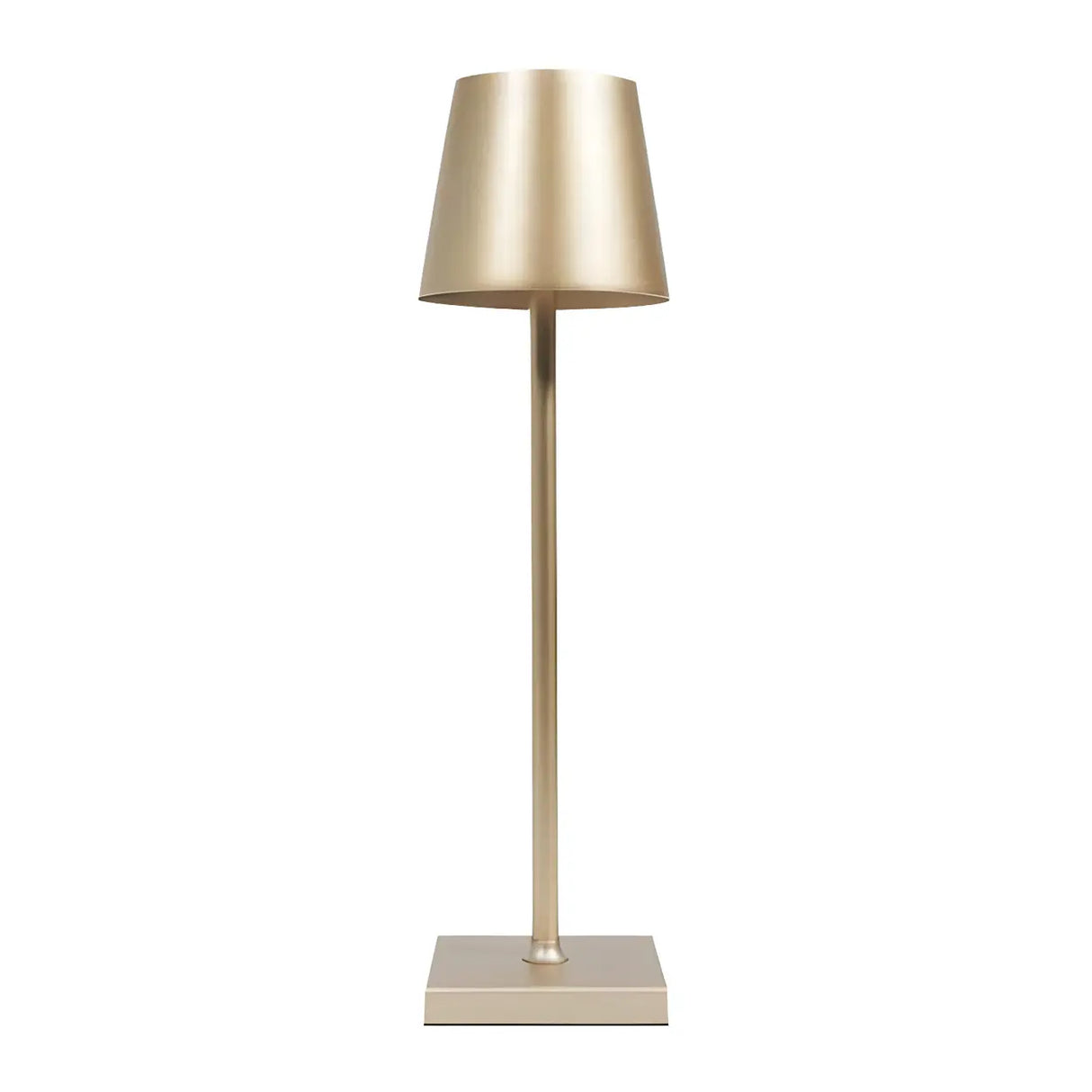 Golden Minimalist Drum Shade Metal Bedroom Table Lamp Image - 9