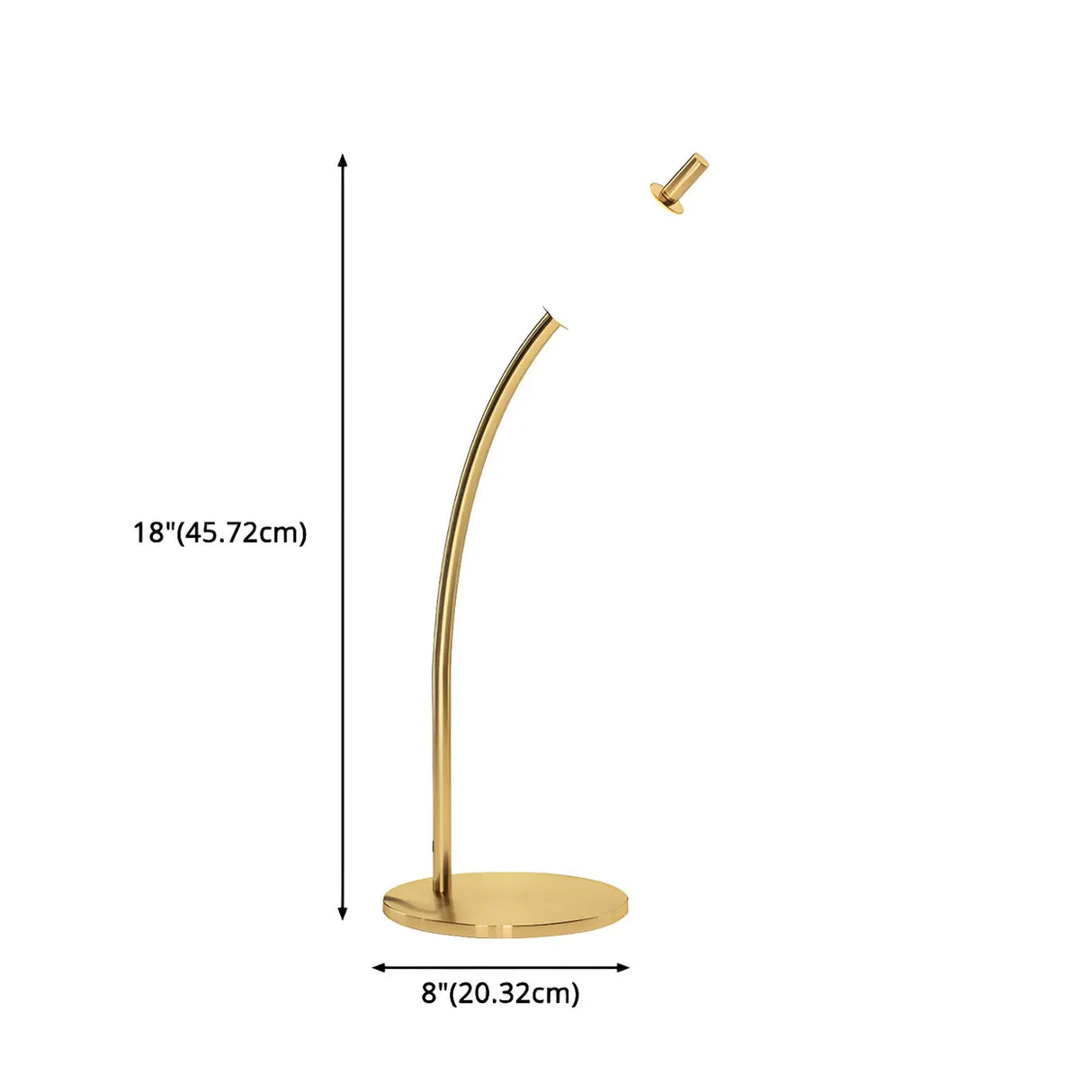 Golden Minimalist Globe Glass Curved Metal Table Lamp 