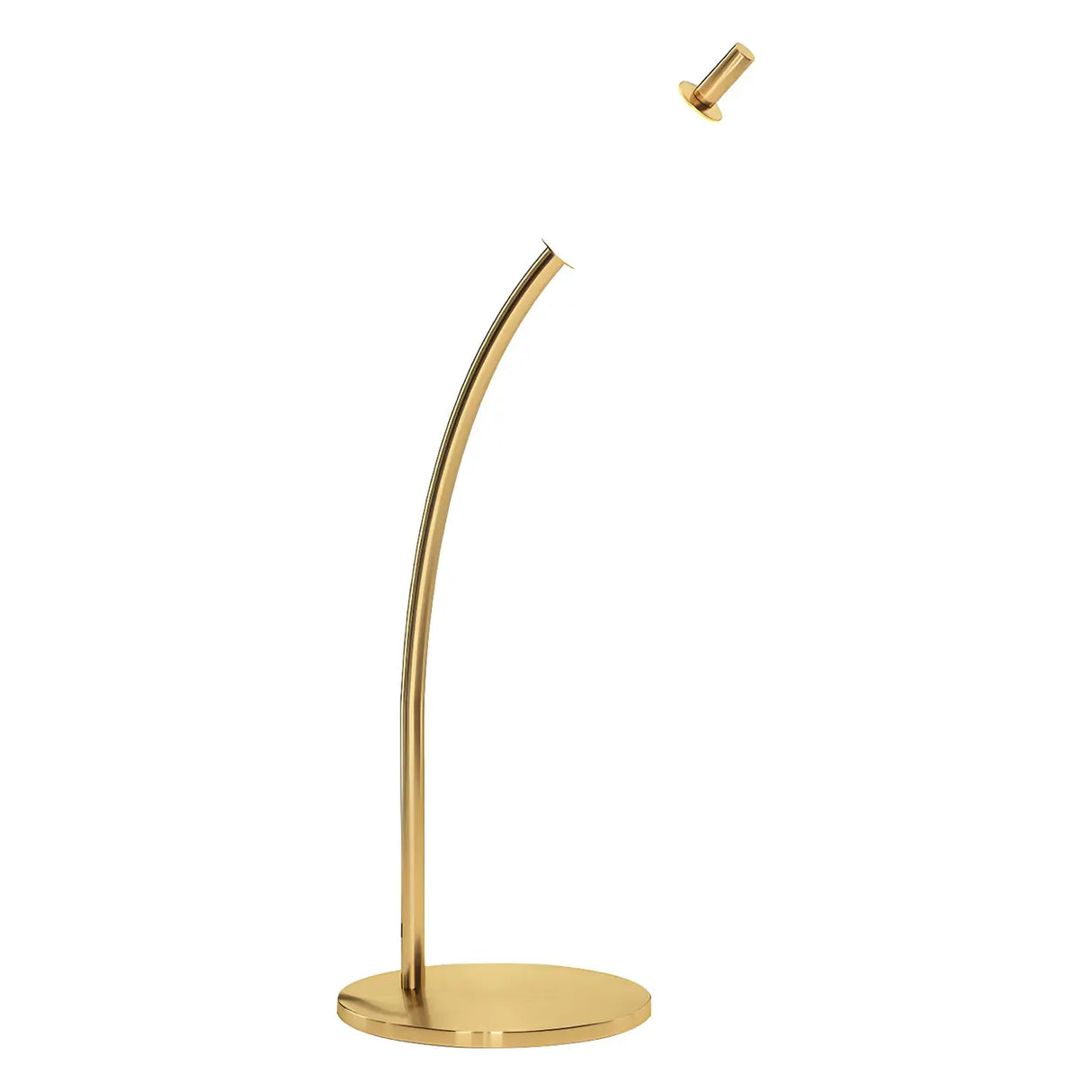 Golden Minimalist Globe Glass Curved Metal Table Lamp Image - 6