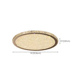 Golden Round Crystal Dimmable Flush Mount Ceiling Light #size