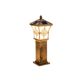 Golden Vintage Garden Post Light Landscape Lighting Image - 10