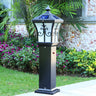 Golden Vintage Garden Post Light Landscape Lighting Image - 3