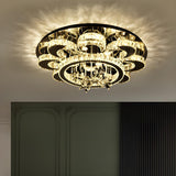 Gorgeous Flower Crystal Ring LED Flush Mount Light Image - 4