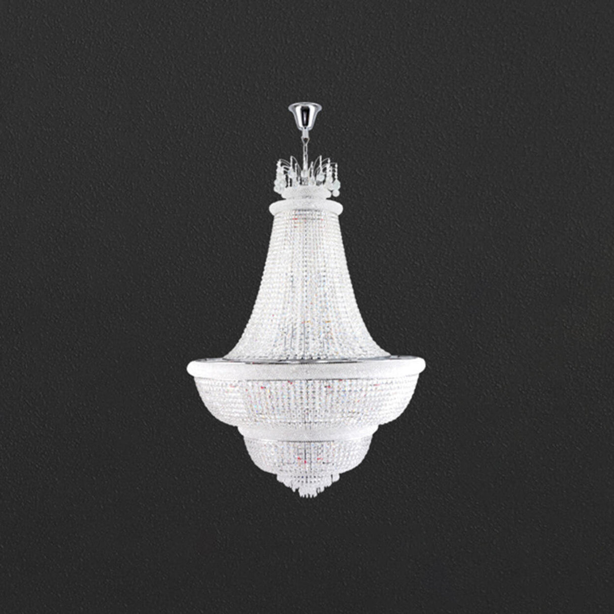 Grand Empire Crystal Beaded Tiered Cascading Chandelier Image - 7