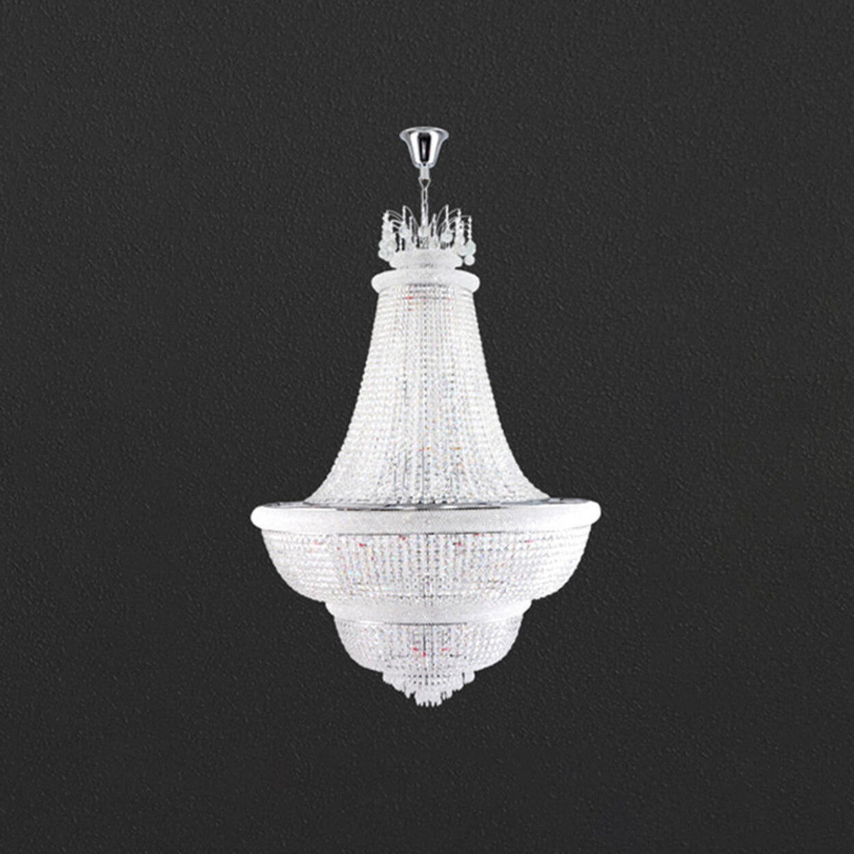 Grand Empire Crystal Beaded Tiered Cascading Chandelier Image - 8