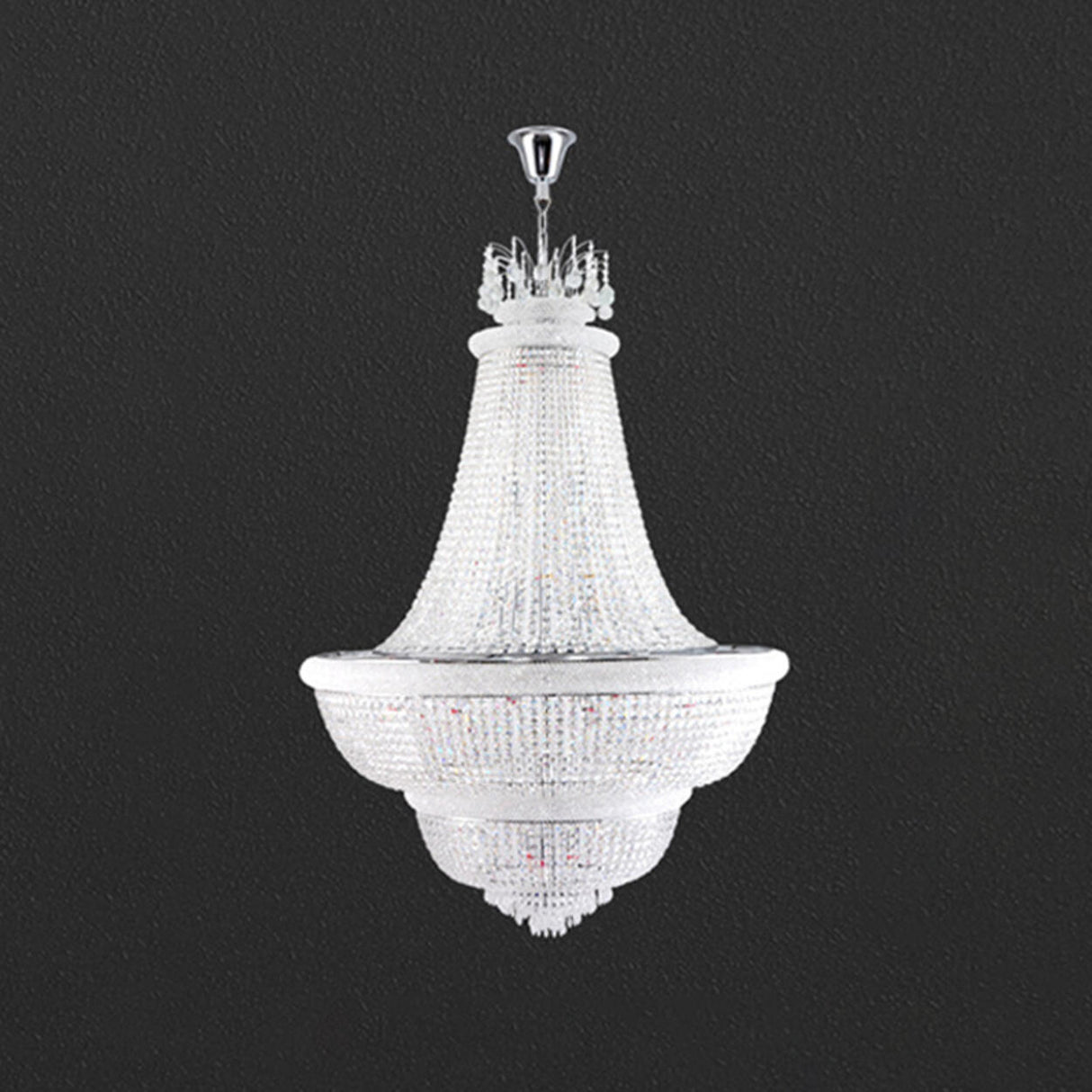 Grand Empire Crystal Beaded Tiered Cascading Chandelier Image - 9