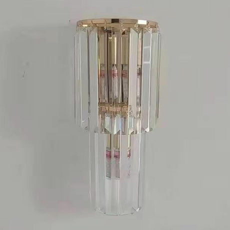 Grand Multi-Tier Design Crystal Gold Wall Sconce Image - 2