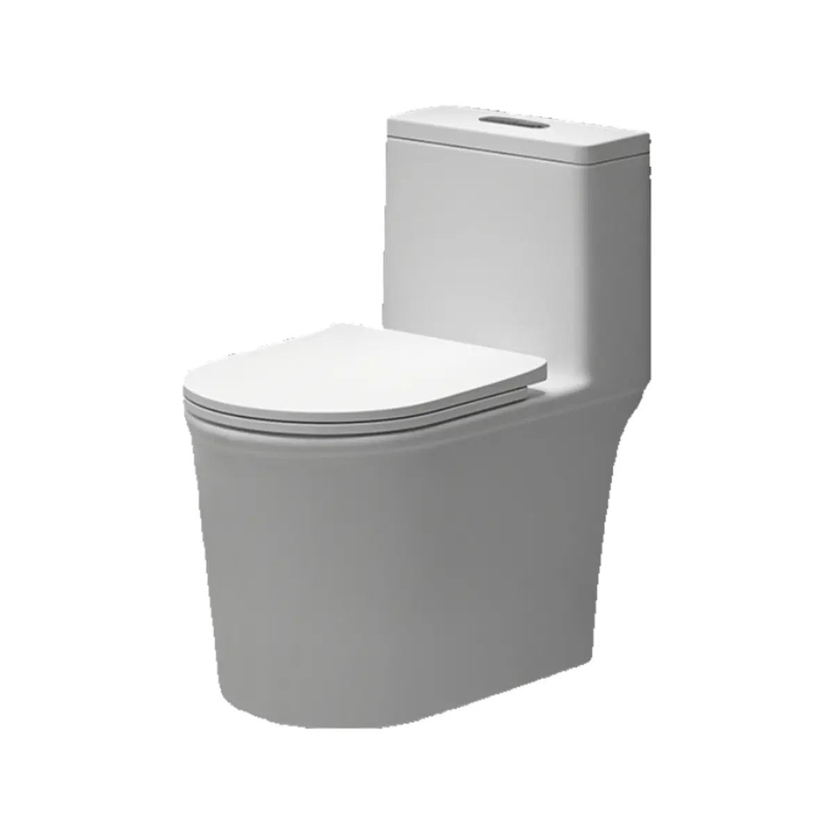 Gravity Siphon Flush Ceramic White Compact One-Piece Toilet Image - 11