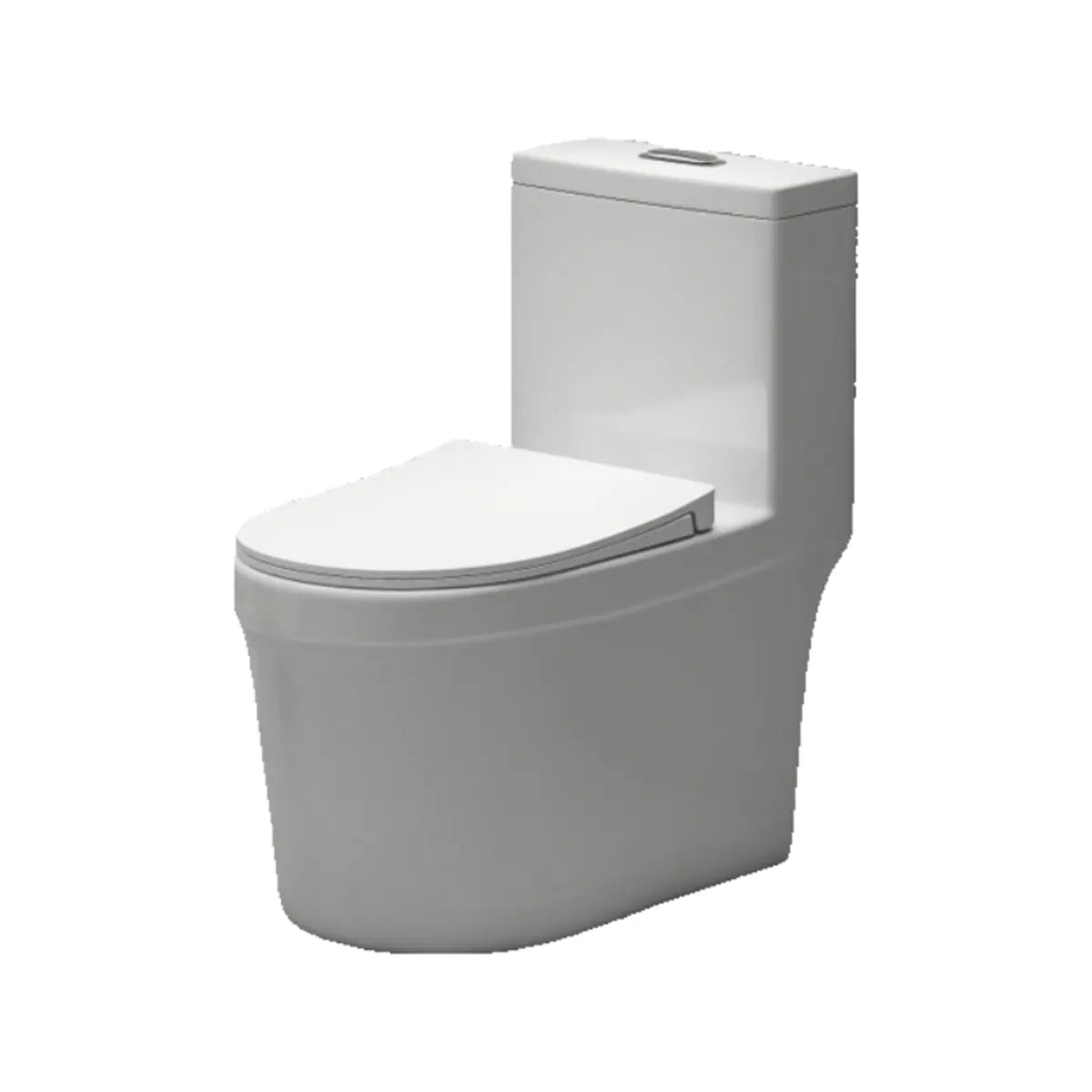 Gravity Siphon Flush Ceramic White Compact One-Piece Toilet Image - 13