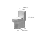 Gravity Siphon Flush Ceramic White Compact One-Piece Toilet Image - 21