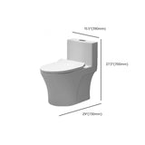 Gravity Siphon Flush Ceramic White Compact One-Piece Toilet Image - 22