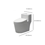 Gravity Siphon Flush Ceramic White Compact One-Piece Toilet Image - 23