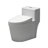 Gravity Siphon Flush Ceramic White Compact One-Piece Toilet Image - 3