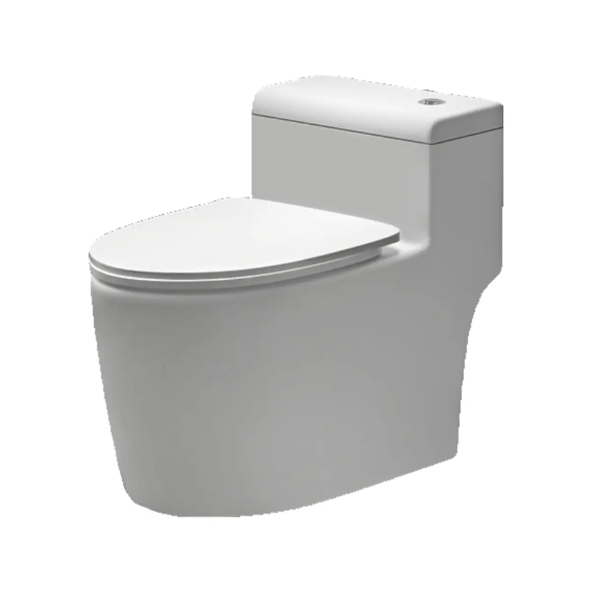 Gravity Siphon Flush Ceramic White Compact One-Piece Toilet Image - 5