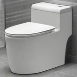 Gravity Siphon Flush Ceramic White Compact One-Piece Toilet Image - 6