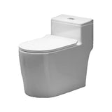 Gravity Siphon Flush Ceramic White Compact One-Piece Toilet Image - 7