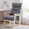 Gray Adjustable Lumbar Support Cotton Cozy Recliner Image - 1