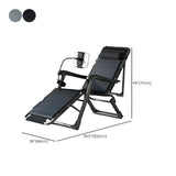 Gray Adjustable Metal Frame Cushion Ergonomic Recliner Image - 18