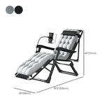 Gray Adjustable Metal Frame Cushion Ergonomic Recliner Image - 19