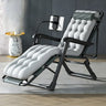 Gray Adjustable Metal Frame Cushion Ergonomic Recliner Image - 5