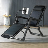 Gray Adjustable Metal Frame Cushion Ergonomic Recliner Image - 9