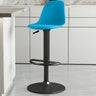 Gray Adjustable Swivel Leather Bar Stool with Footrest Image - 78