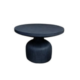 Gray Cement Round Concrete Frame Outdoor Coffee Table Image - 11