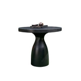 Gray Cement Round Concrete Frame Outdoor Coffee Table Image - 15